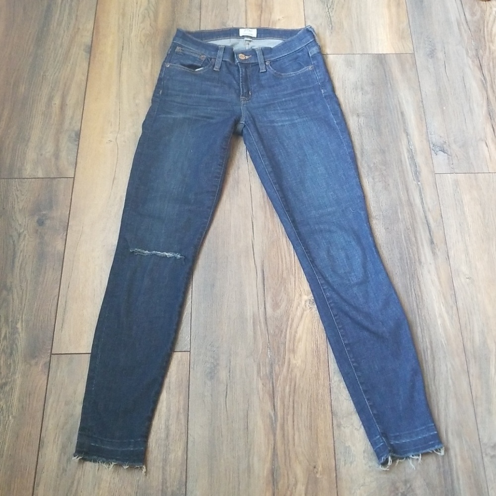 J Crew toothpick distressed jeans